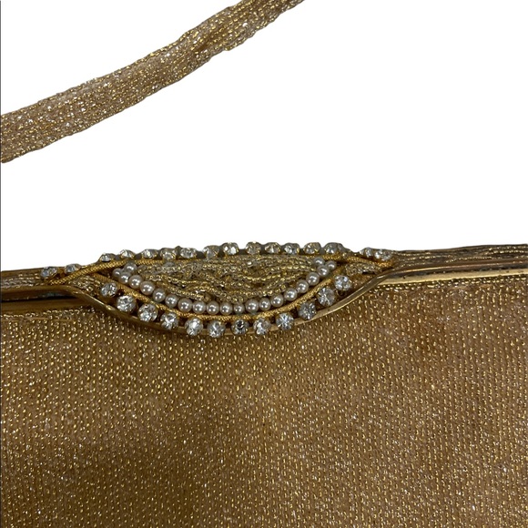 Vintage Gold Beaded Purse - Michel Swiss - Picture 9 of 12